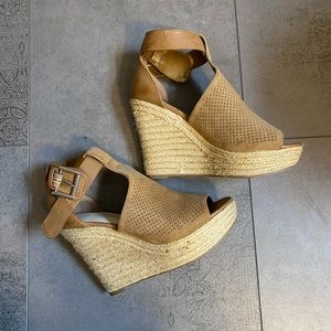 Marc Fisher Boho Wedges, only worn once!
